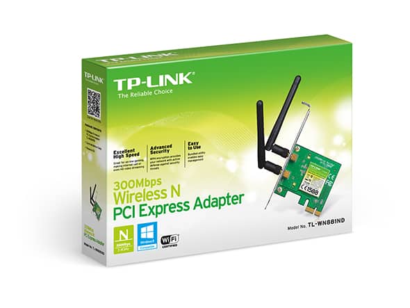 tp link 300mbps wireless n pci express adapter tl wn881nd