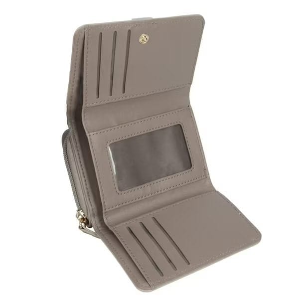 time and tru carol back zip around trifold wallet