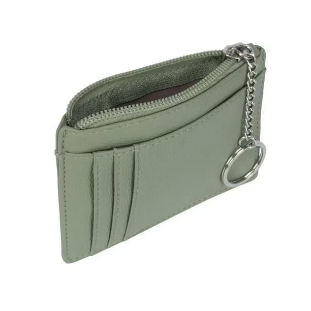 time & tru logan key chain card & coin case