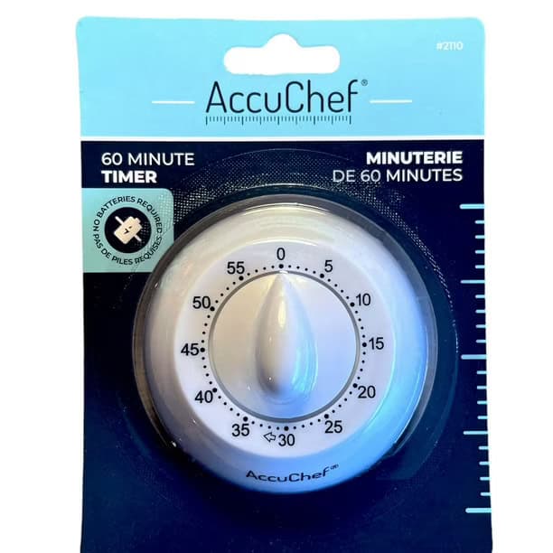 accuchef timer ideal for baking, cooking and activities 60 minute timer