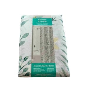 blue and pink wildflower shower curtain for bathroom green plant with floral shower curtain aesthetic cottagecore botanical beige shower curtain set with hooks,72x72 inch