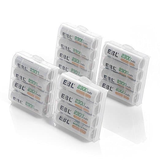 4 ebl high power aa size 2300mah rechargeable battery