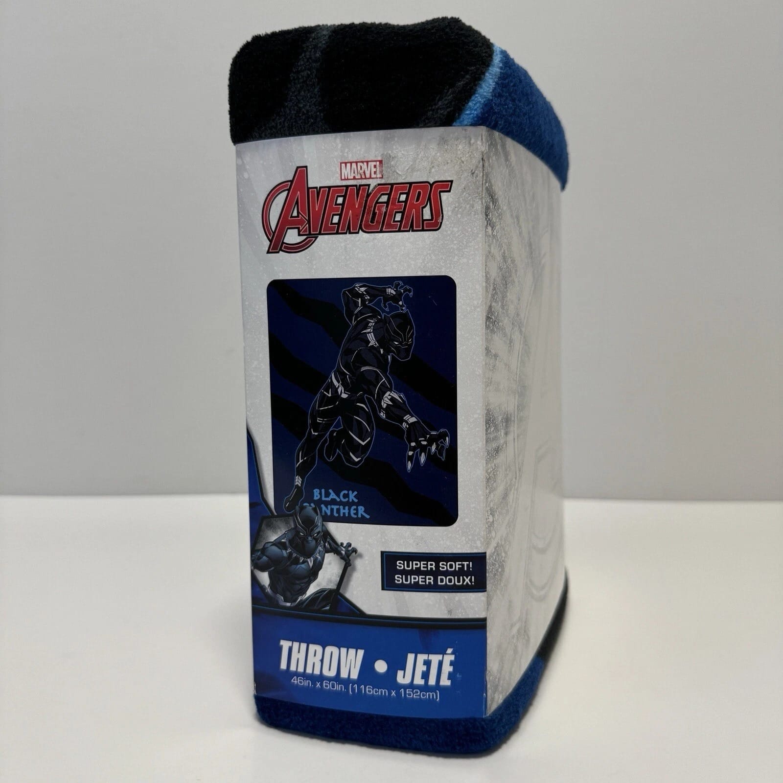 marvel avengers black panther throw super soft 46” x 60”