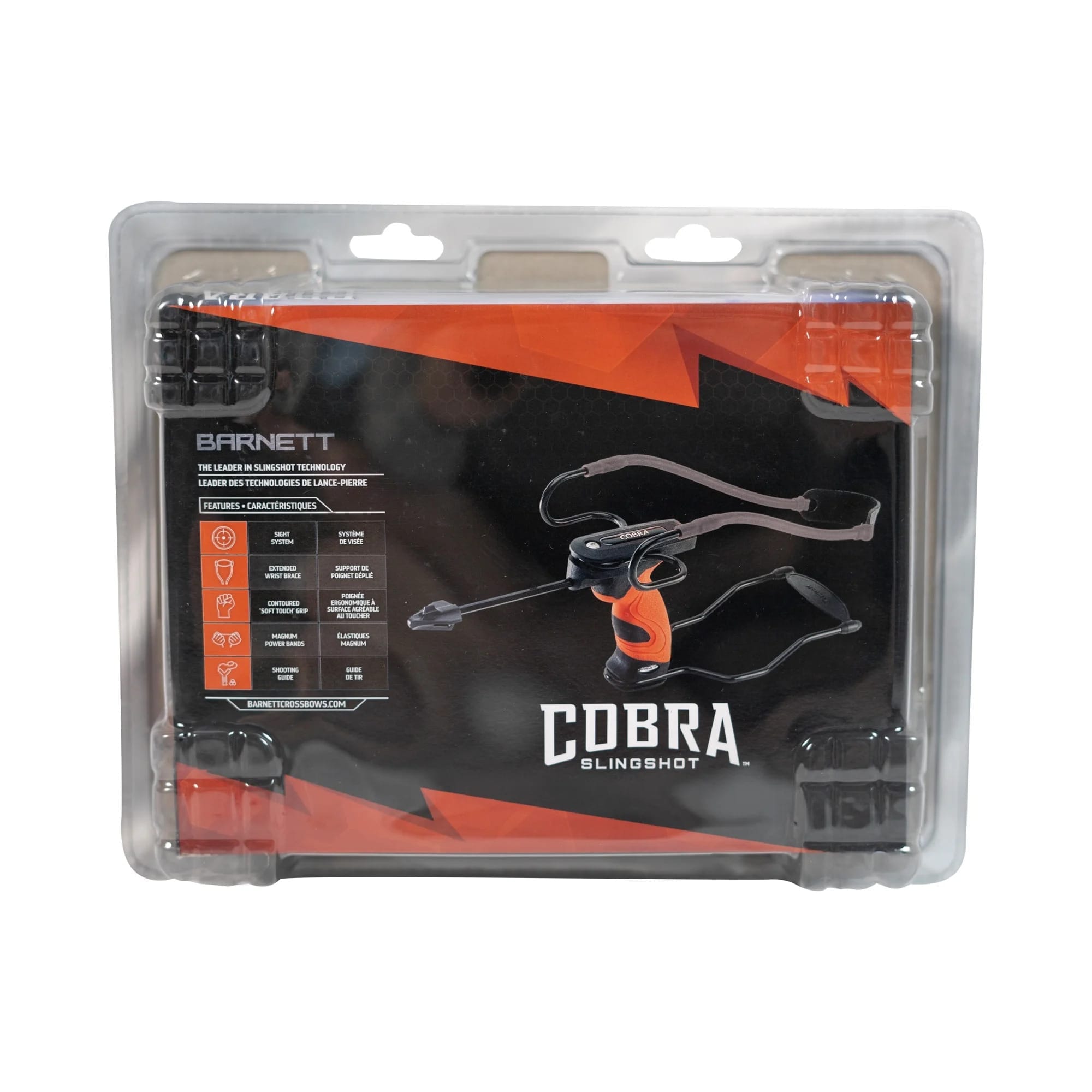 barnett 16043 cobra slingshot with front sight and stabilizer