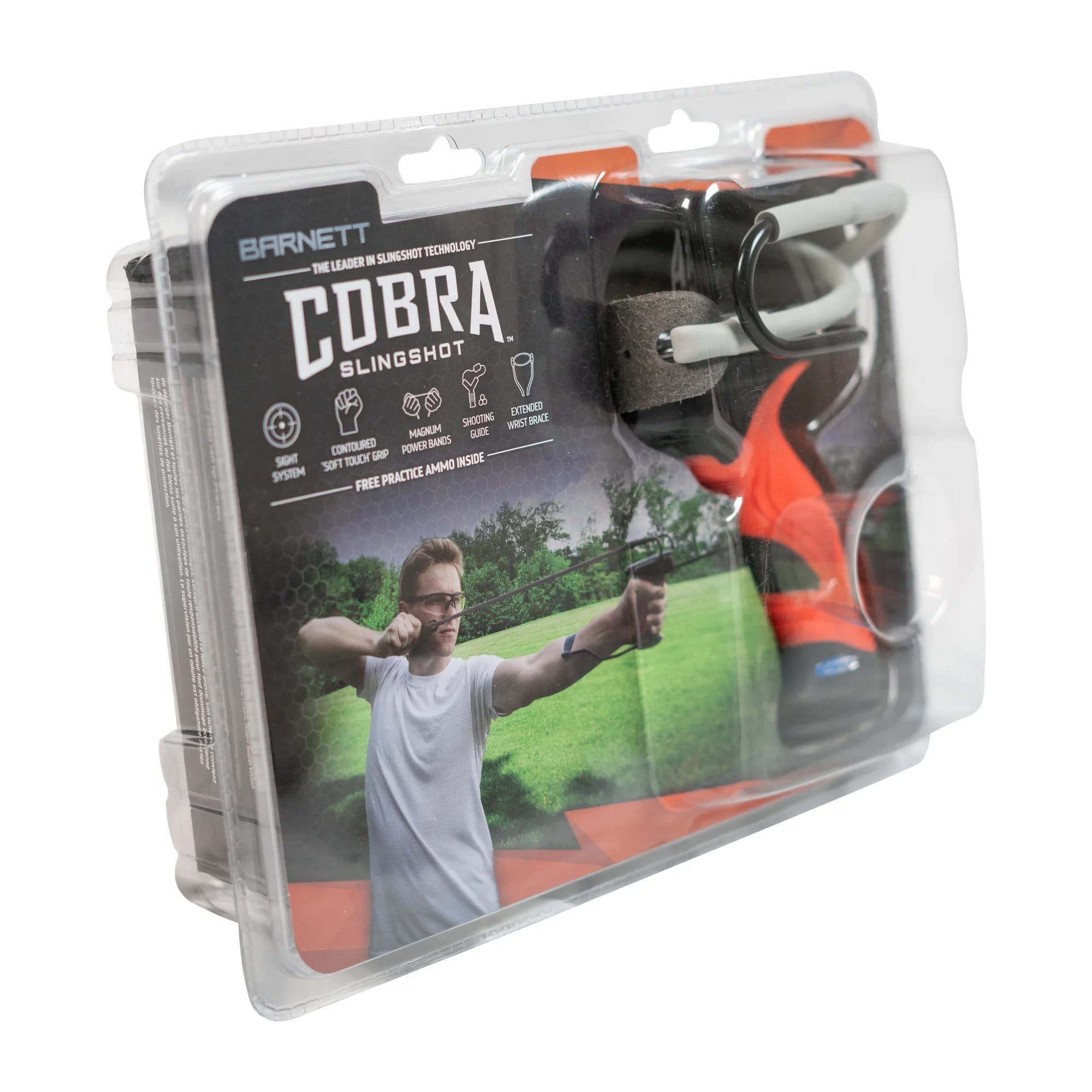 barnett 16043 cobra slingshot with front sight and stabilizer