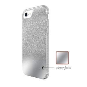fellowes mirror ombre glitter phone case for iphone 6, iphone 6s, iphone 7, iphone 8, iphone se (2020)
