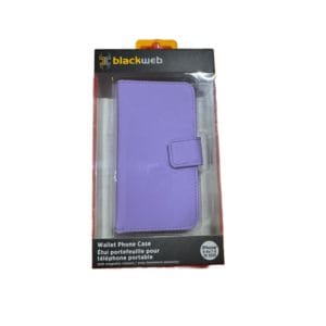 blackweb wallet phone case with magnetic closure for iphone 6/6s/7/8 purple