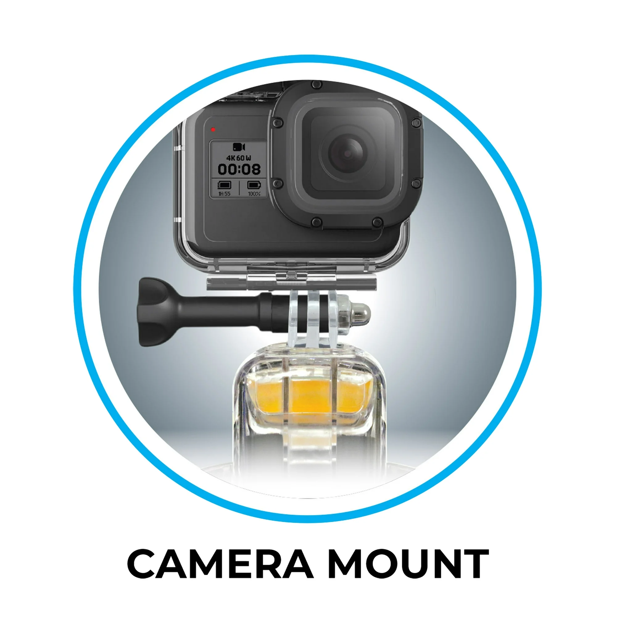 body glove adult aire free breathing swimming diving snorkel mask with gopro mount (black)