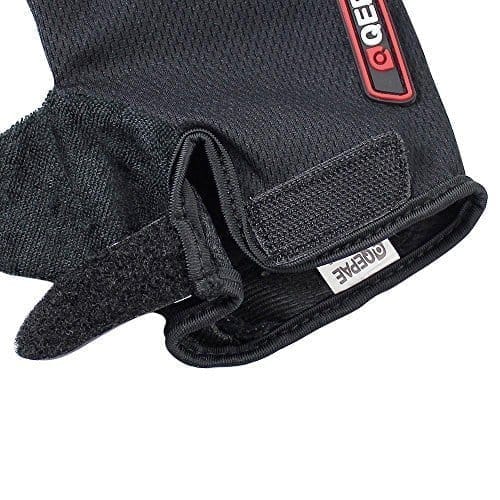 Qepae Cycling Bicycle Half Finger Ultra-breathable Gel Silicone Gloves Medium (Black)