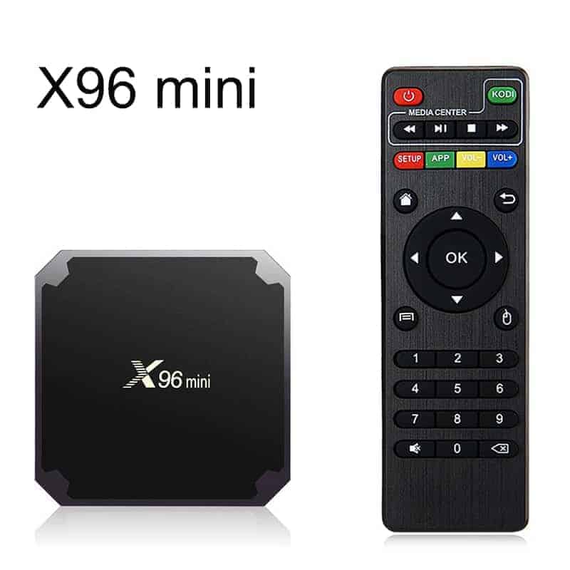 x96 mini 4k*2k uhd output smart tv box player with remote controller, android 7.1.2 amlogic s905w quad core arm cortex a53 2ghz, ram: 2gb, rom: 16gb, supports wifi, hdmi, tf (black)