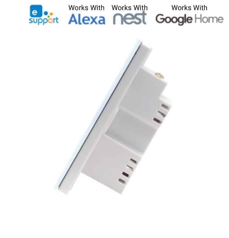 Sonoff T1 UK 2 Gang WiFi & RF 86 Type Smart Wall Touch Light Switch