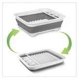 mekbok collapsible dish drying rack portable dish drainer dinnerware organizer kitchen rv campers storage gray