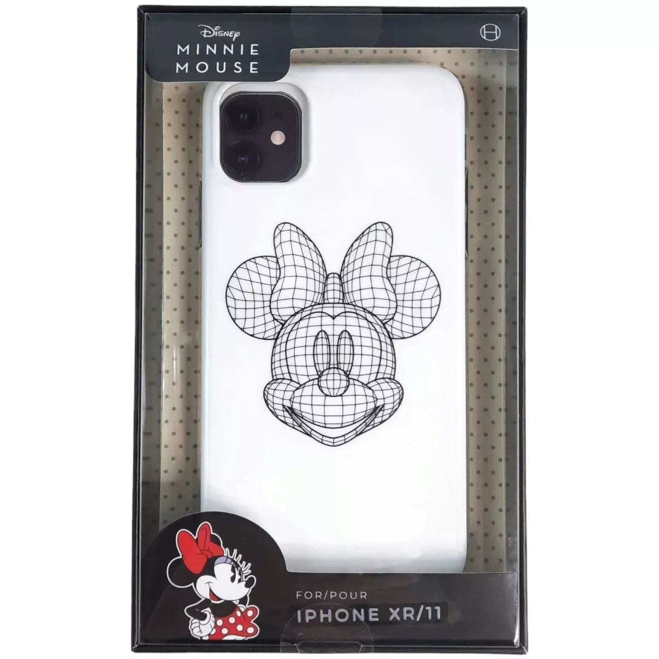 disney minnie mouse apple iphone xr /11 case cover white protective slim habitu