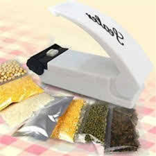 mini portable plastic bag sealer sealing machine multi function (white)