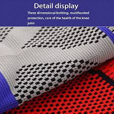 silicone anti collision spring support sports knee protector (red)