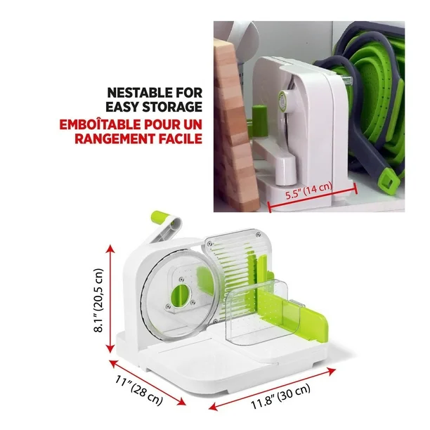 starfrit deli slicer, adjustable thickness settings