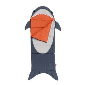 firefly! outdoor gear finn the shark kid's sleeping bag navy/grayÂ