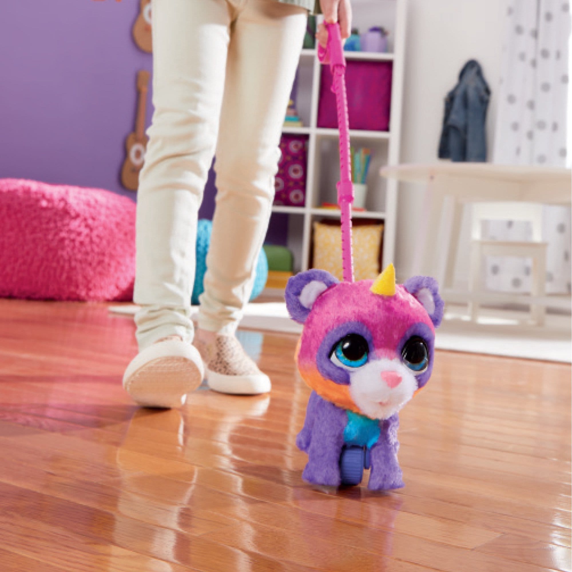 furreal walkalots multicolor pandacorn plush interactive toy, electronic pet