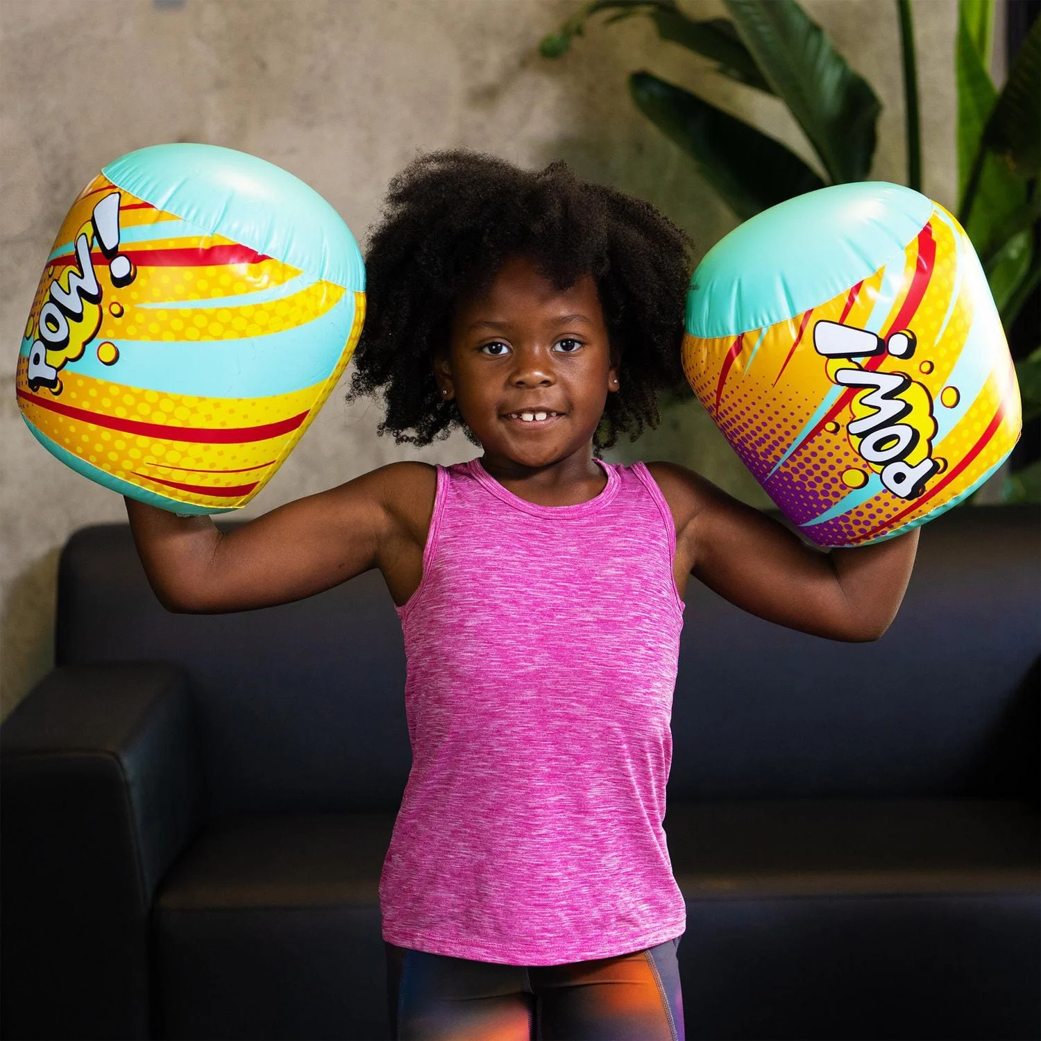 gozone kids inflatable punching bag set – multi color, with inflatable gloves