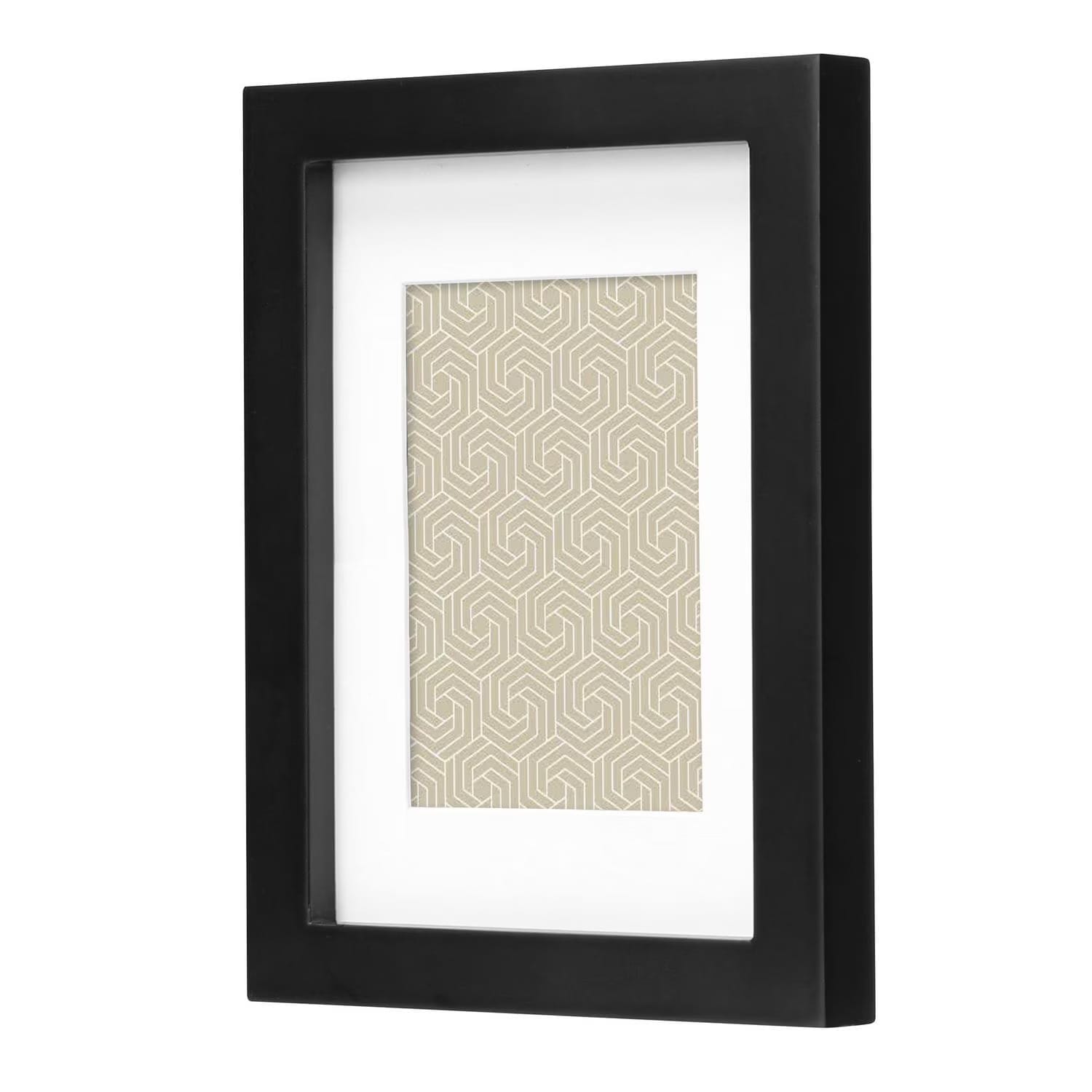hometrends gallery black picture frame 5 x 7" to 3½ x 5"
