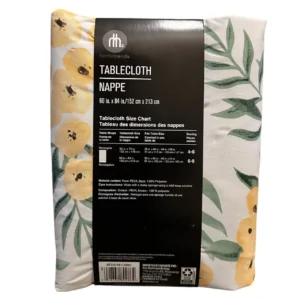 hometrends spring floral rectangle table cloth 60in x 84in 100% polyester