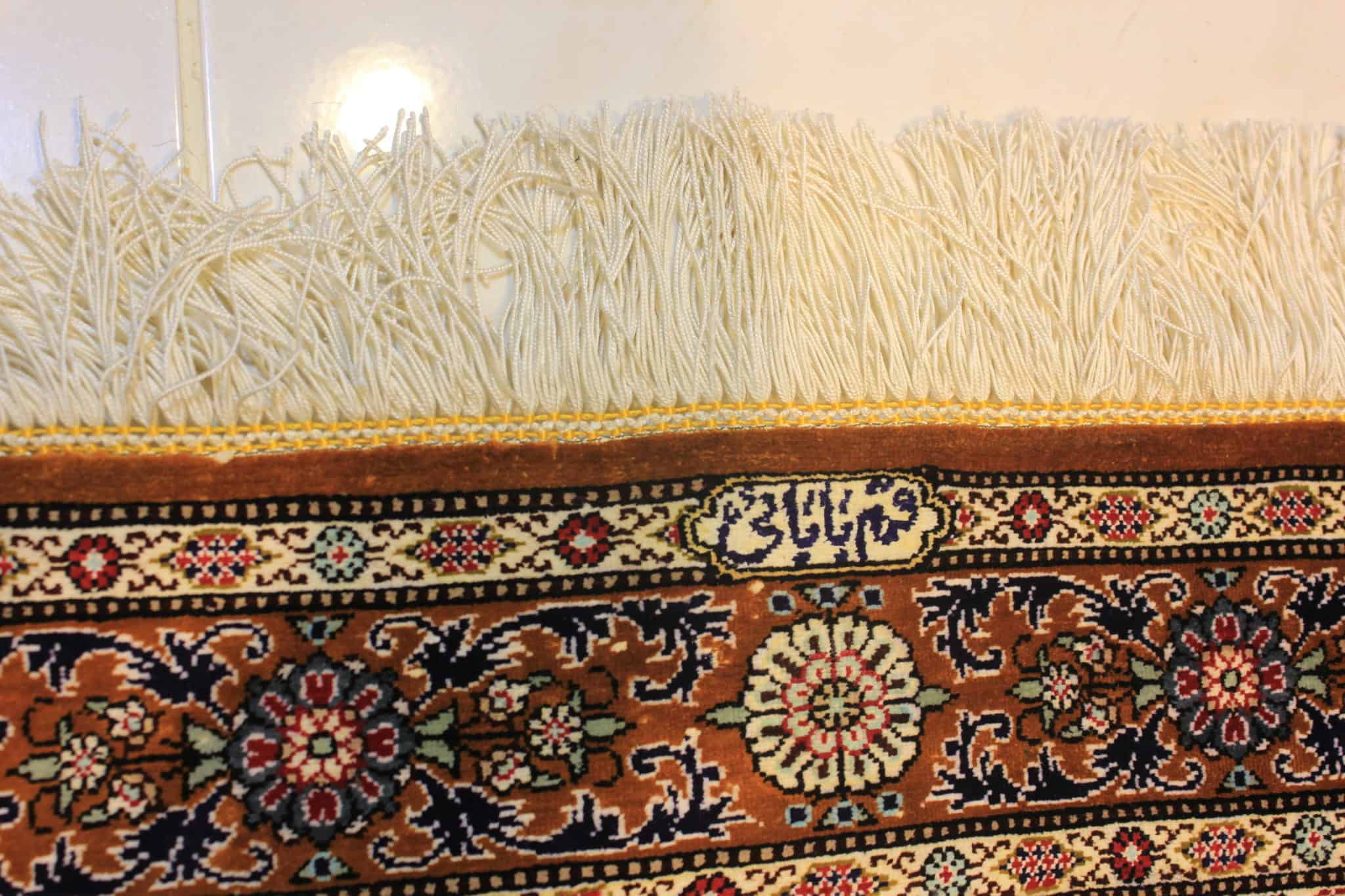 carpet genuine 100% silk handmade, iran (size 80cmx120cm) cpt29