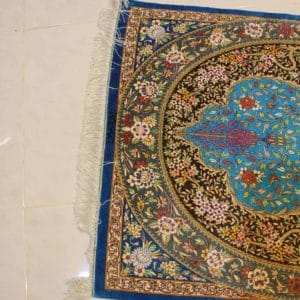 carpet genuine 100% silk handmade, iran (size 80cmx120cm) cpt32