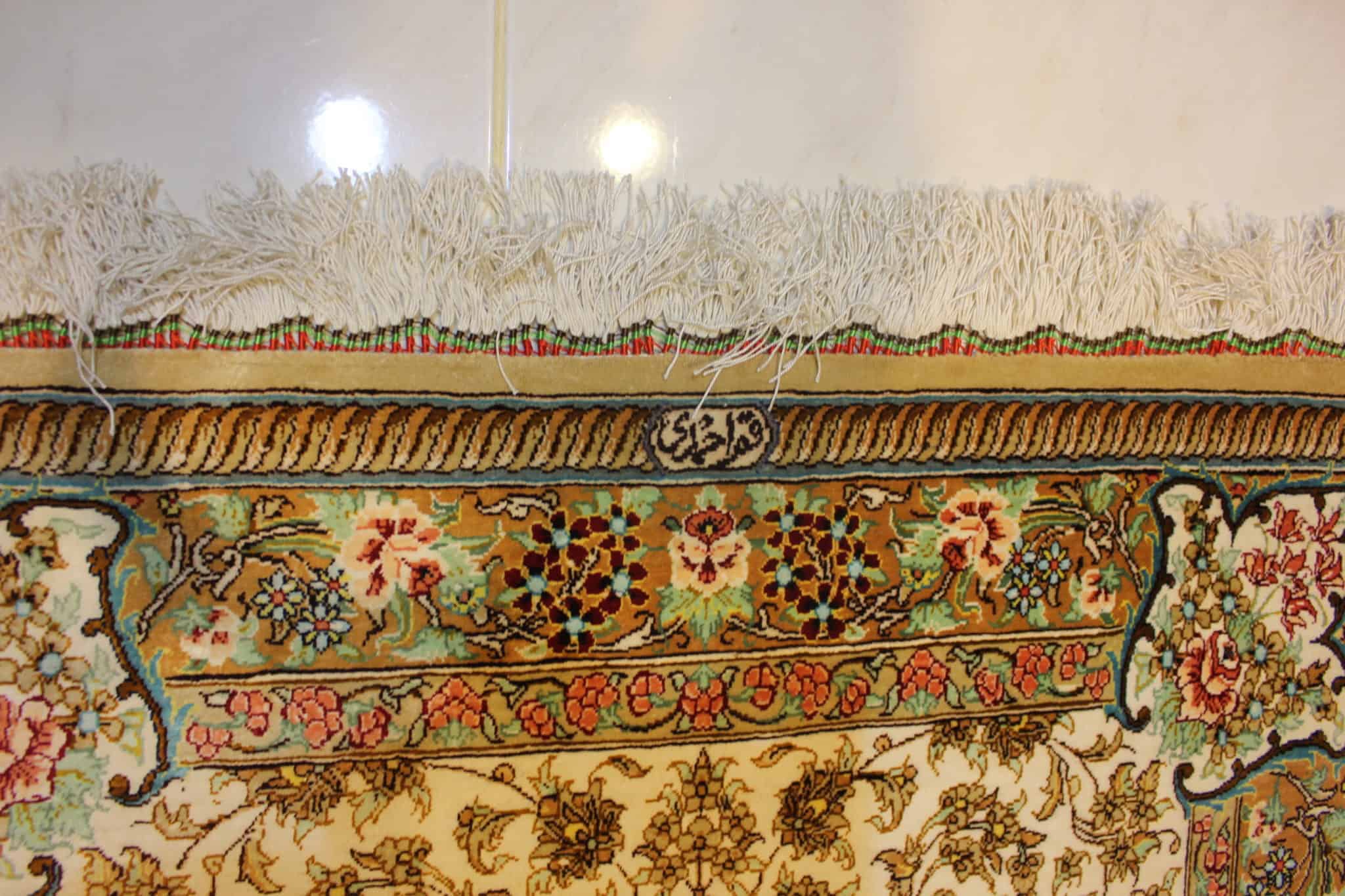 carpet genuine 100% silk handmade, iran (size 80cmx120cm) cpt34