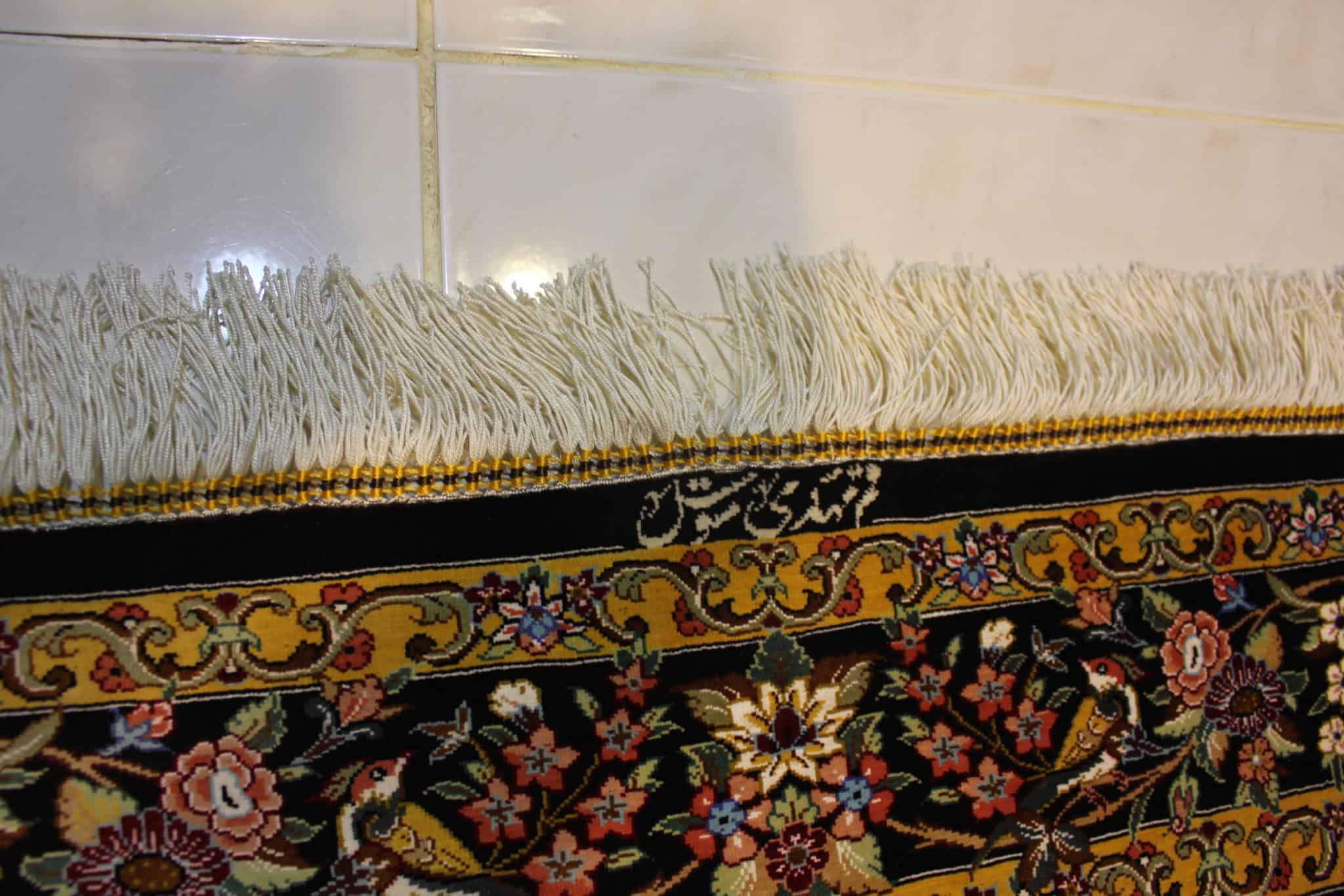 carpet genuine 100% silk handmade, iran (size 80cmx120cm) cpt35