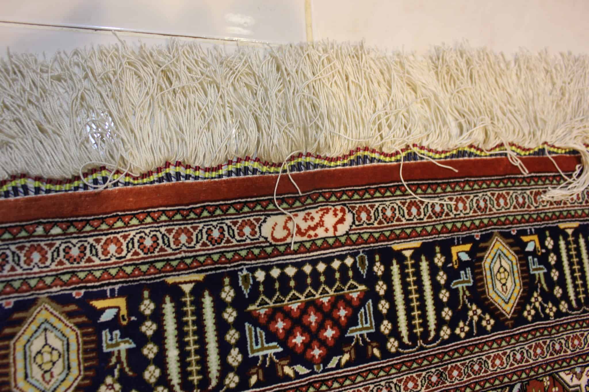 carpet genuine 100% silk handmade, iran (size 80cmx120cm) cpt36