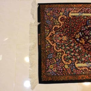 carpet genuine 100% silk handmade, iran (size 80cmx120cm) cpt37