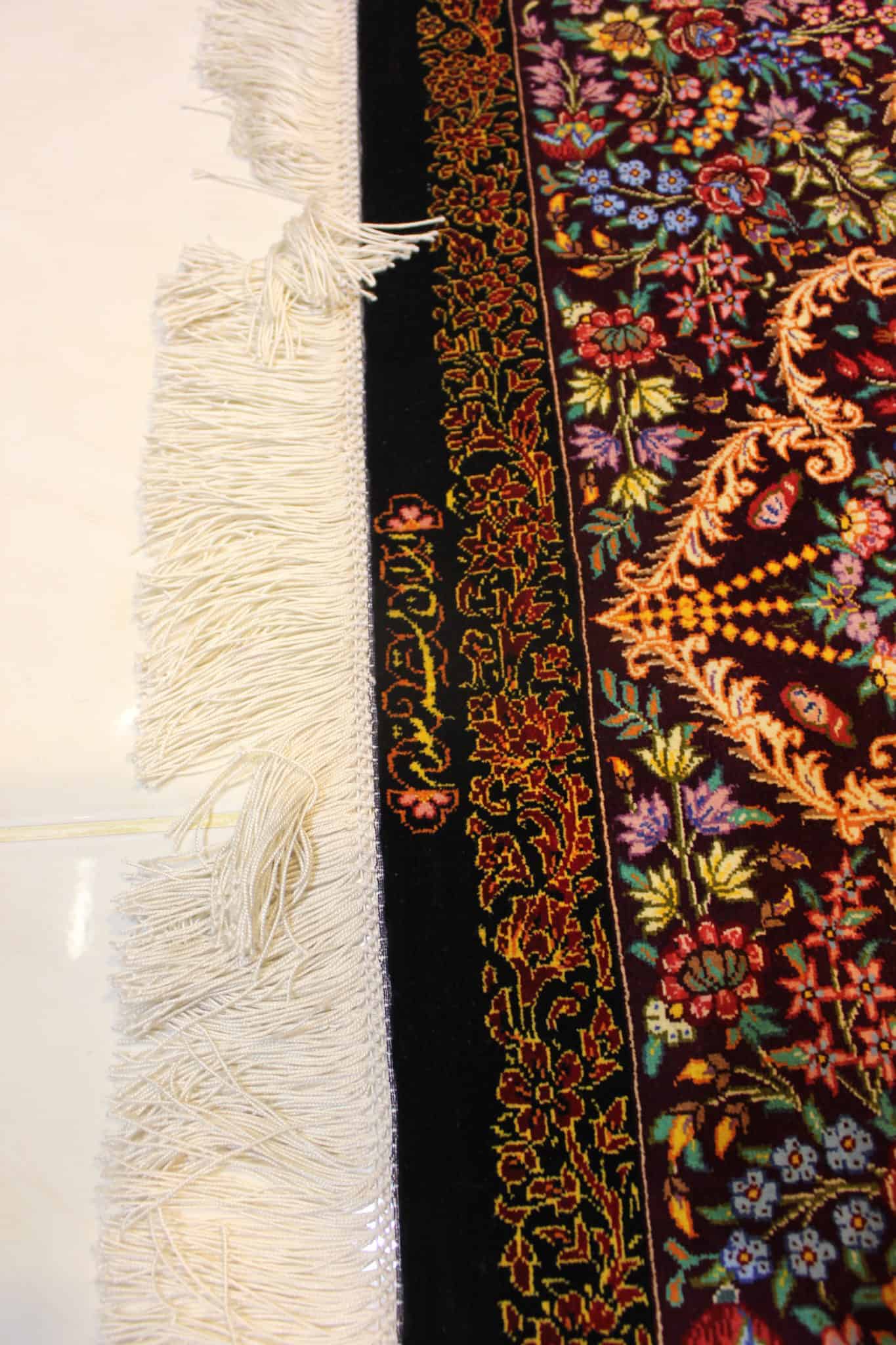 carpet genuine 100% silk handmade, iran (size 80cmx120cm) cpt37