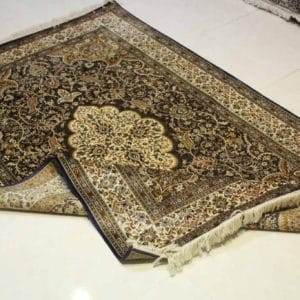 carpet genuine 100% silk handmade, kashmir (size 120cmx180cm) cpt39