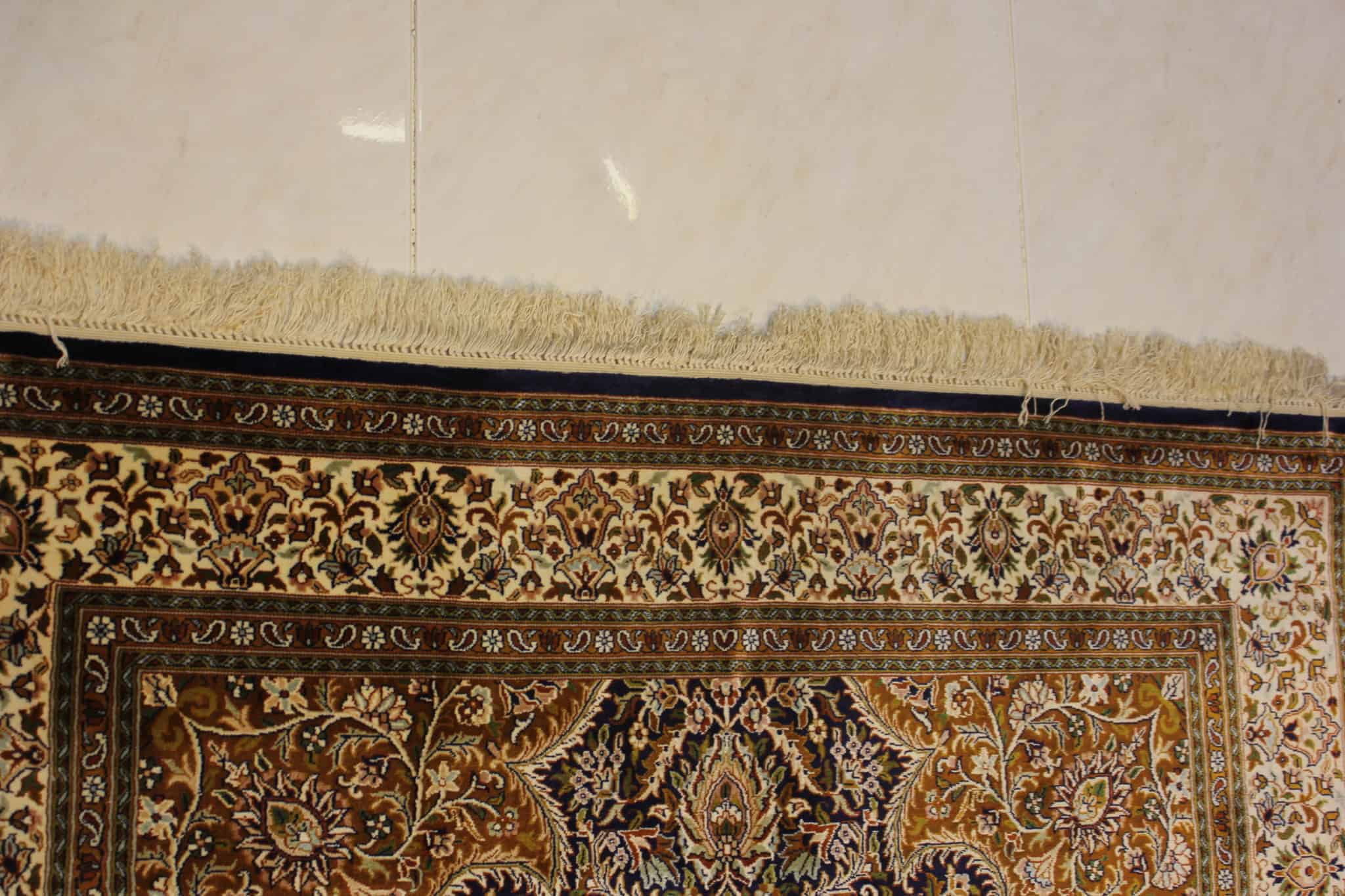 carpet genuine 100% silk handmade, kashmir (size 120cmx180cm) cpt39