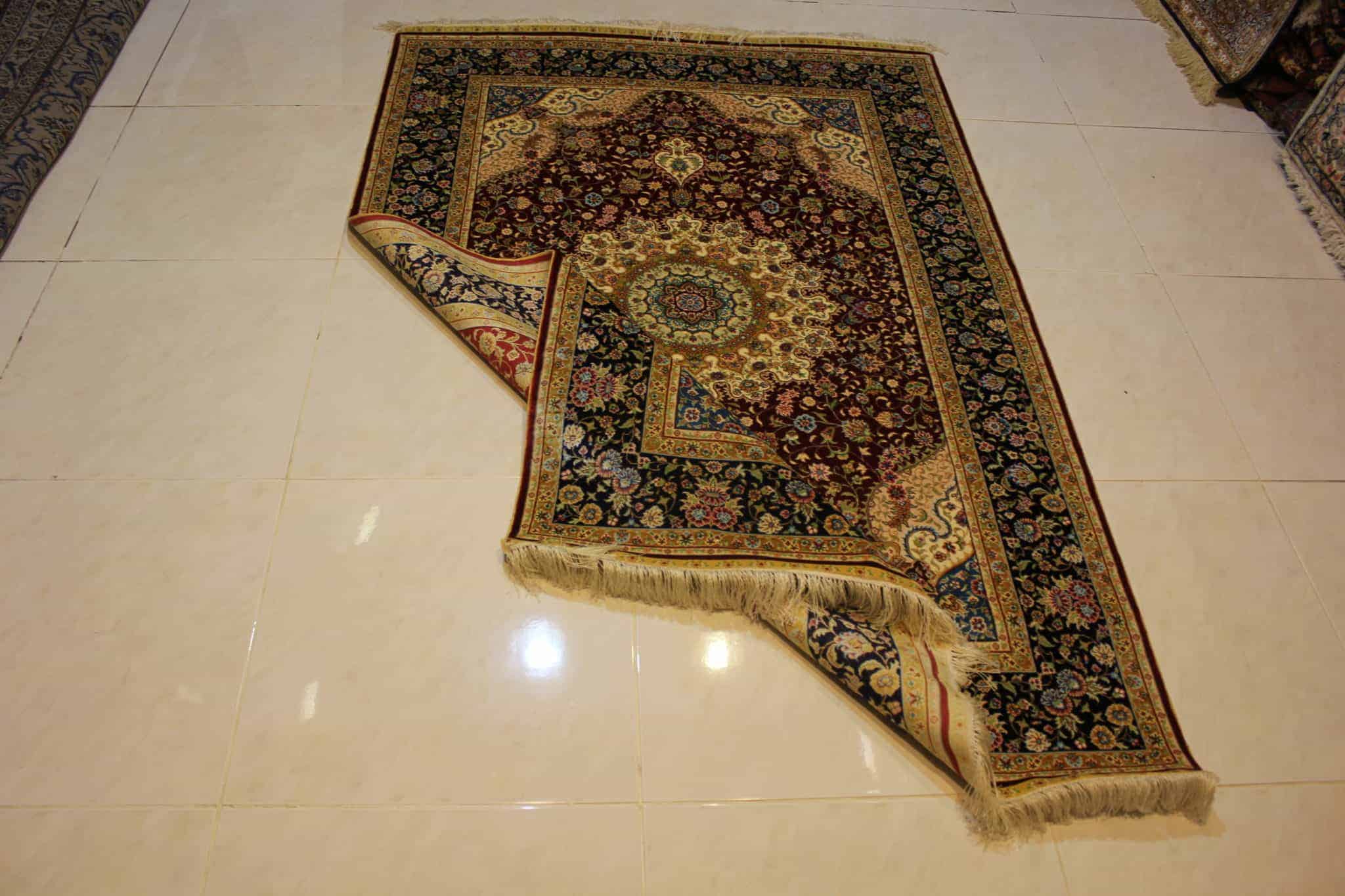 carpet genuine 100% silk handmade, china (size 120cmx180cm) cpt40