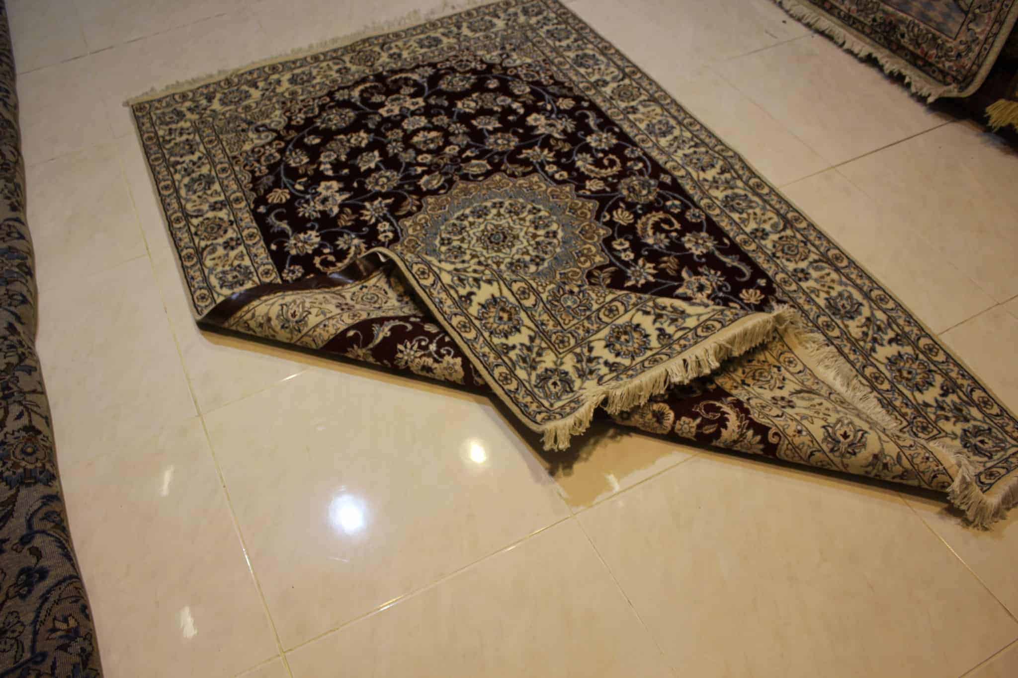 carpet genuine 20% silk, 80% wool, handmade, iran (size 130cmx200cm) cpt46