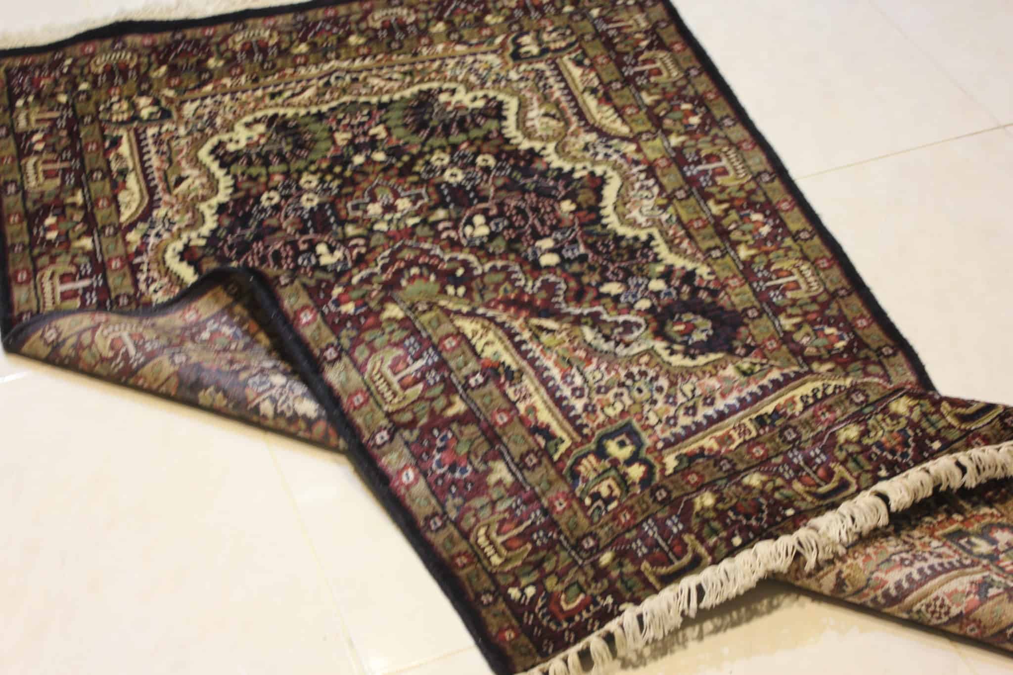 carpet genuine industrial silk, handmade, indian (size 100cmx150cm) cpt55