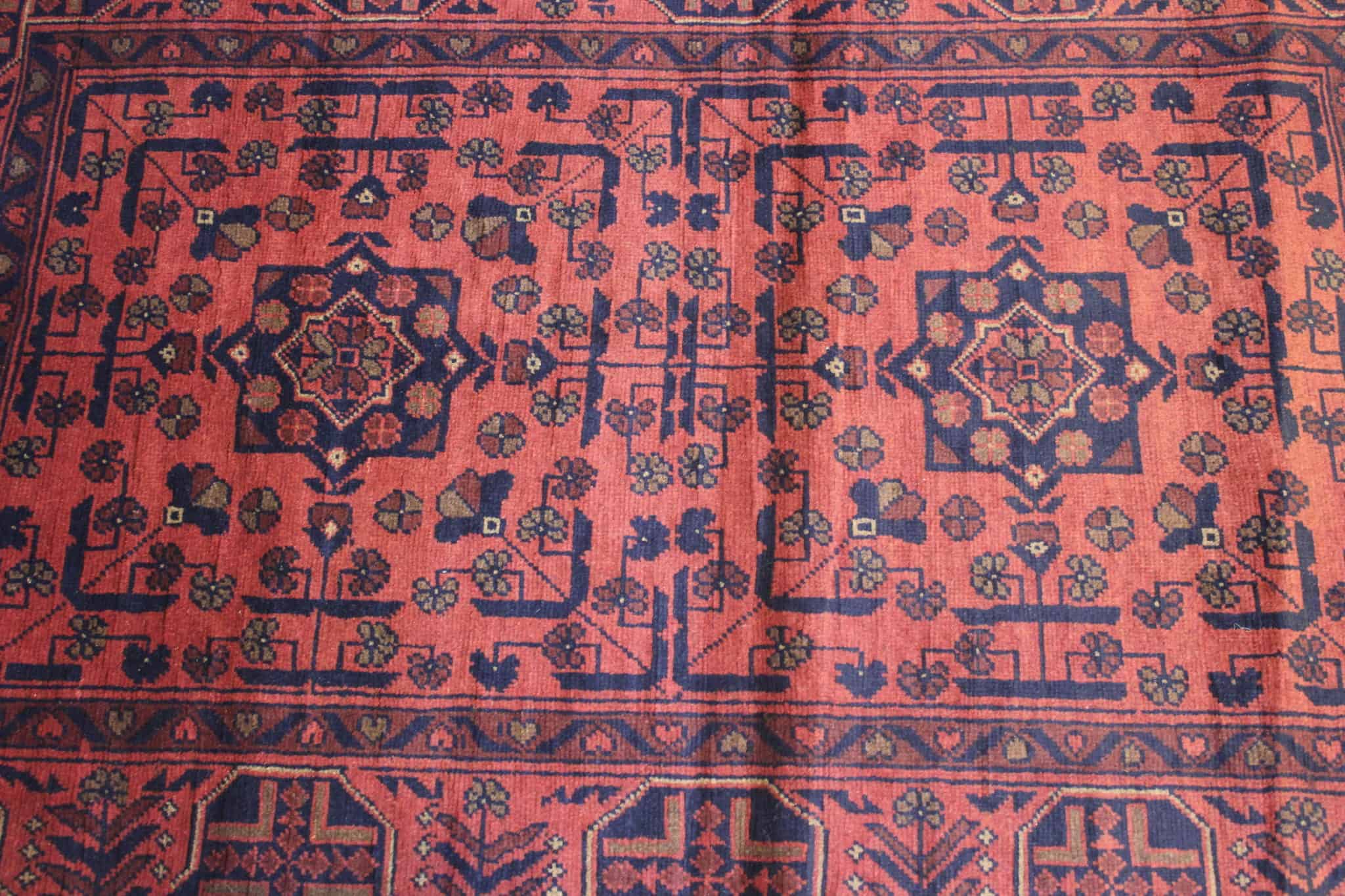 carpet genuine 100% wool, handmade, afghani (size 150cmx200cm) cpt59