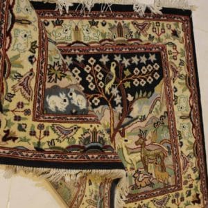 carpet genuine 100% wool & silk mixed, handmade, belgium (size 70cmx100cm) cpt65