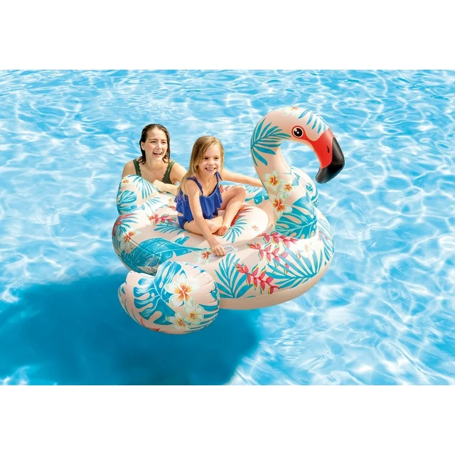 intex tropical flamingo ride on pool float multicolor ages 3+