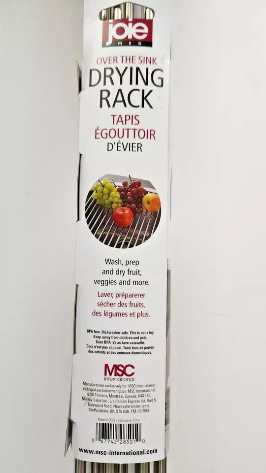 joie over the sink drying rack stainless steel