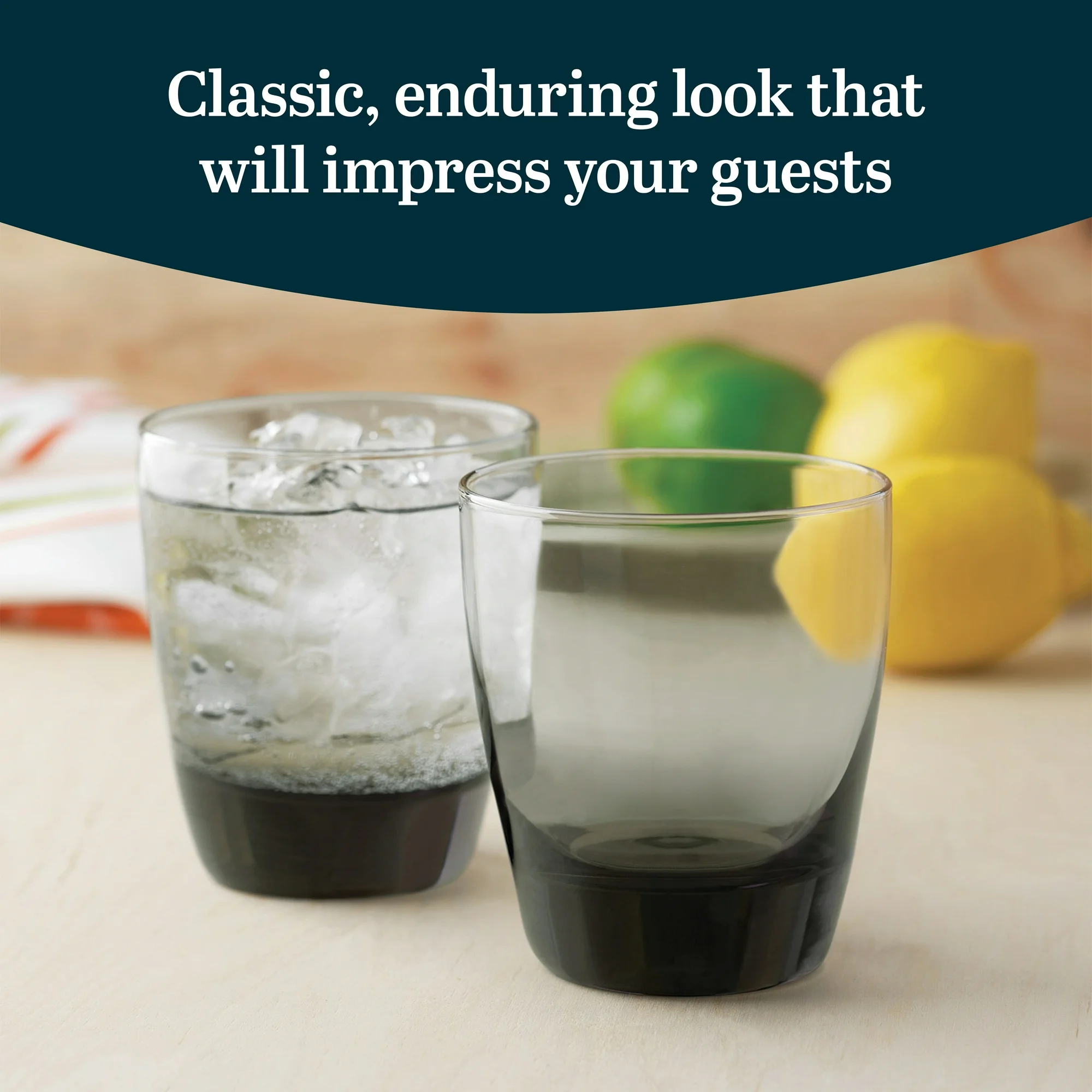 libbey durham smoke double old fashioned glasses