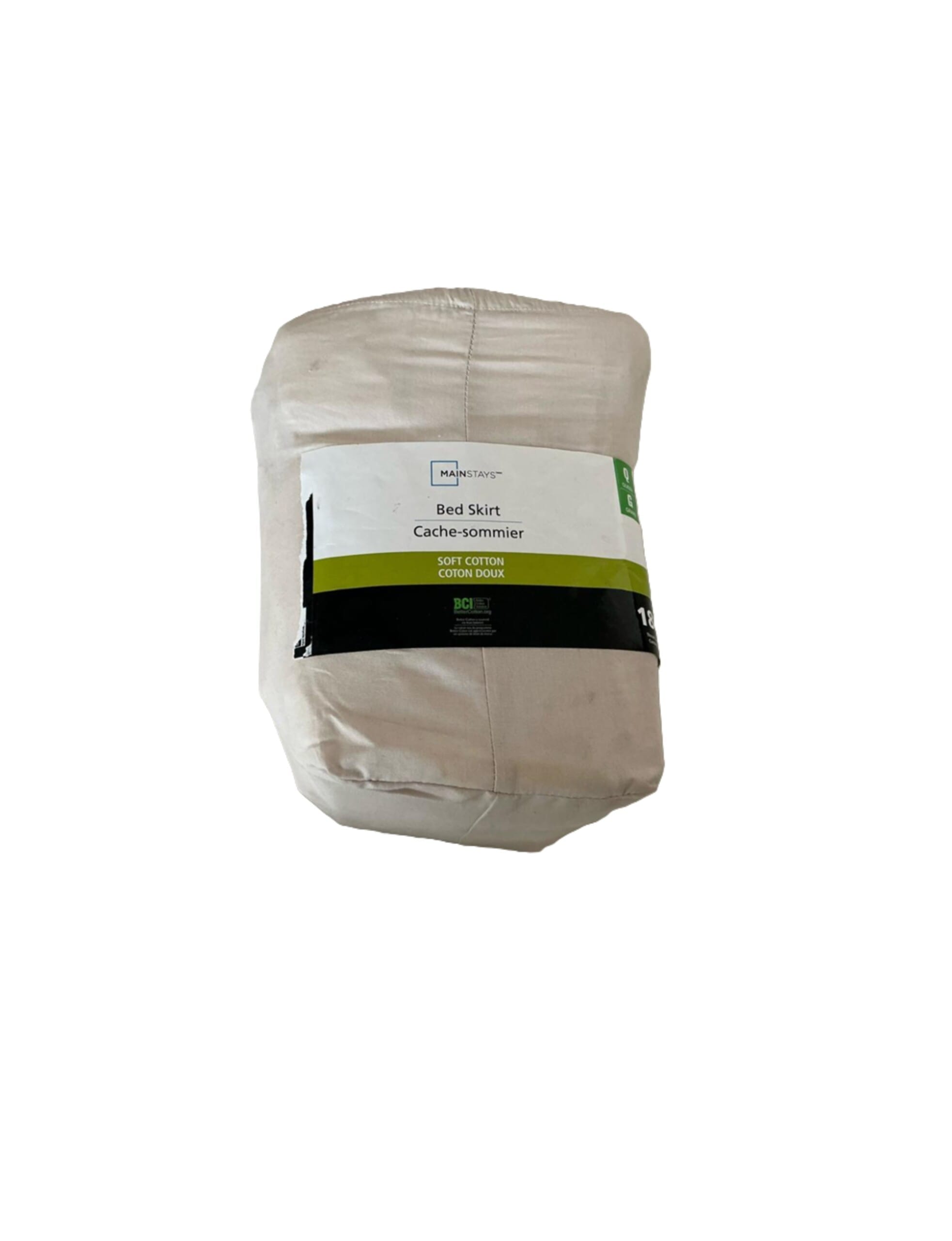 mainstays queen size bed skirt 60" x 80"