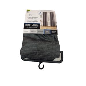 mainstays cooper blackout grommet curtain panel black 40 x 84"