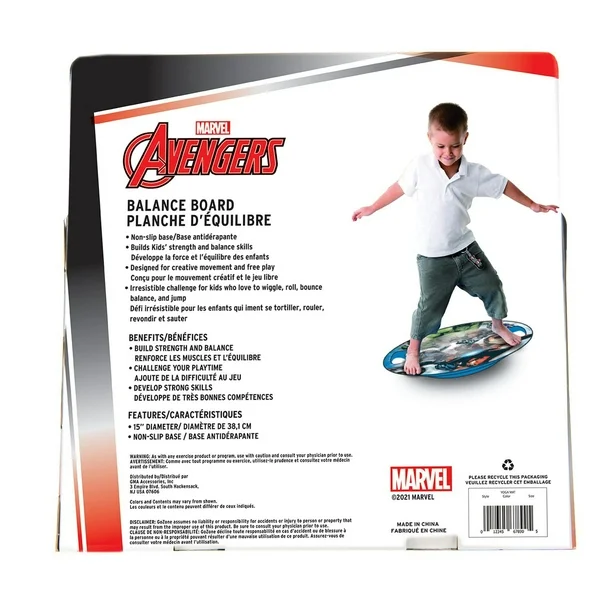 marvel superheroes balance board blue, non slip design
