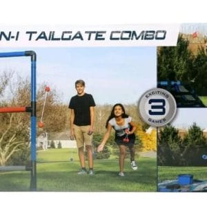 go! gater 3 in 1 ladderball, bean bag toss & washer toss plastic outdoor game set