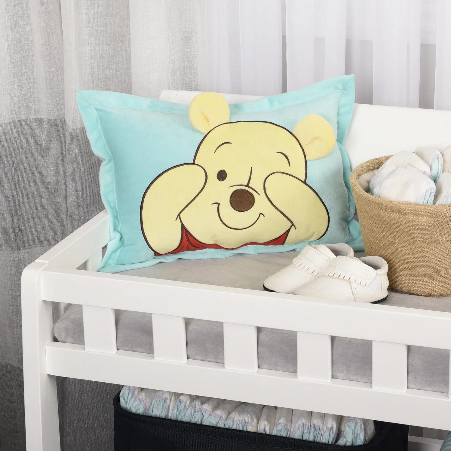 disney winnie the pooh decorative nursery pillow, 12"x16"