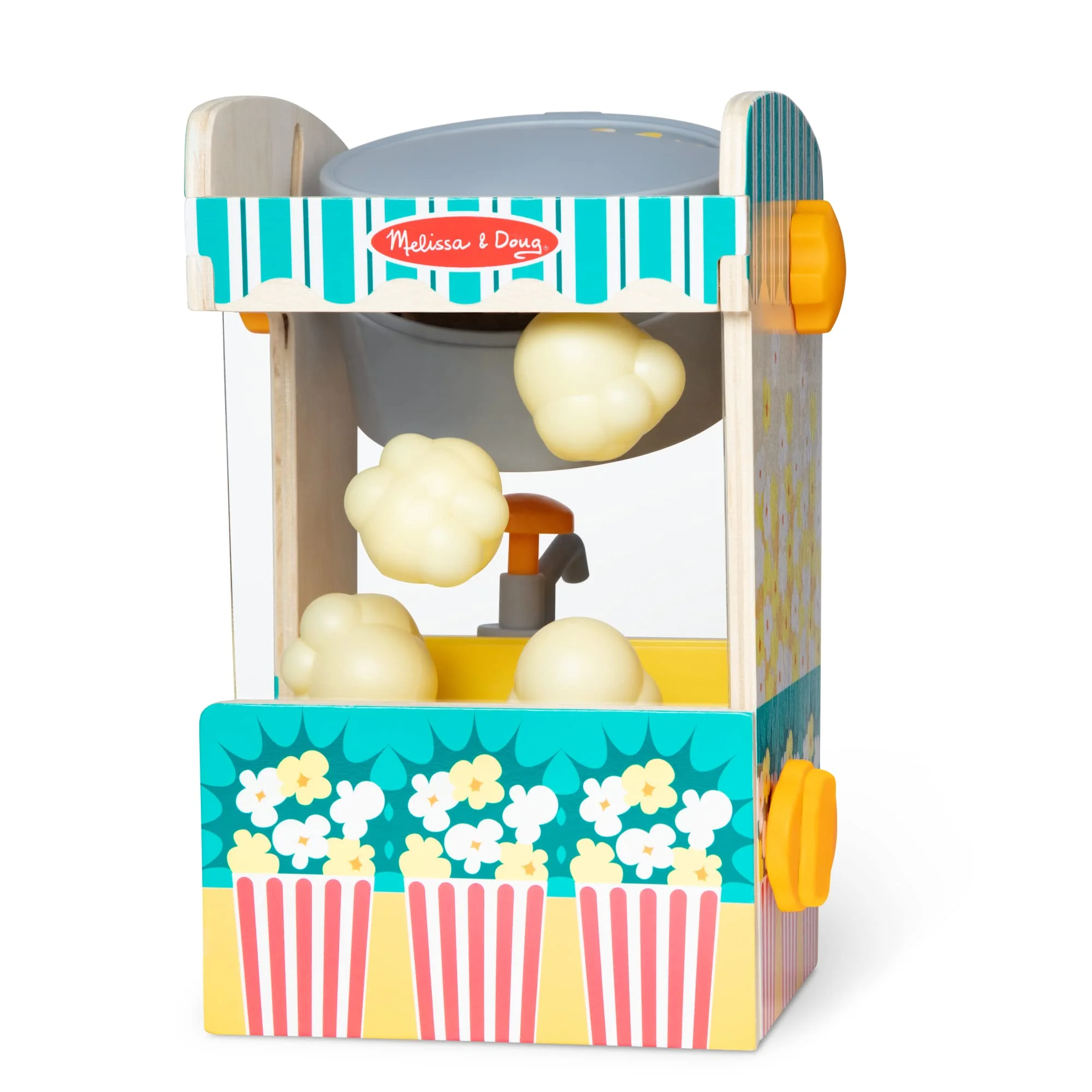 melissa & doug fun at the fair! wooden popcorn popping play food set