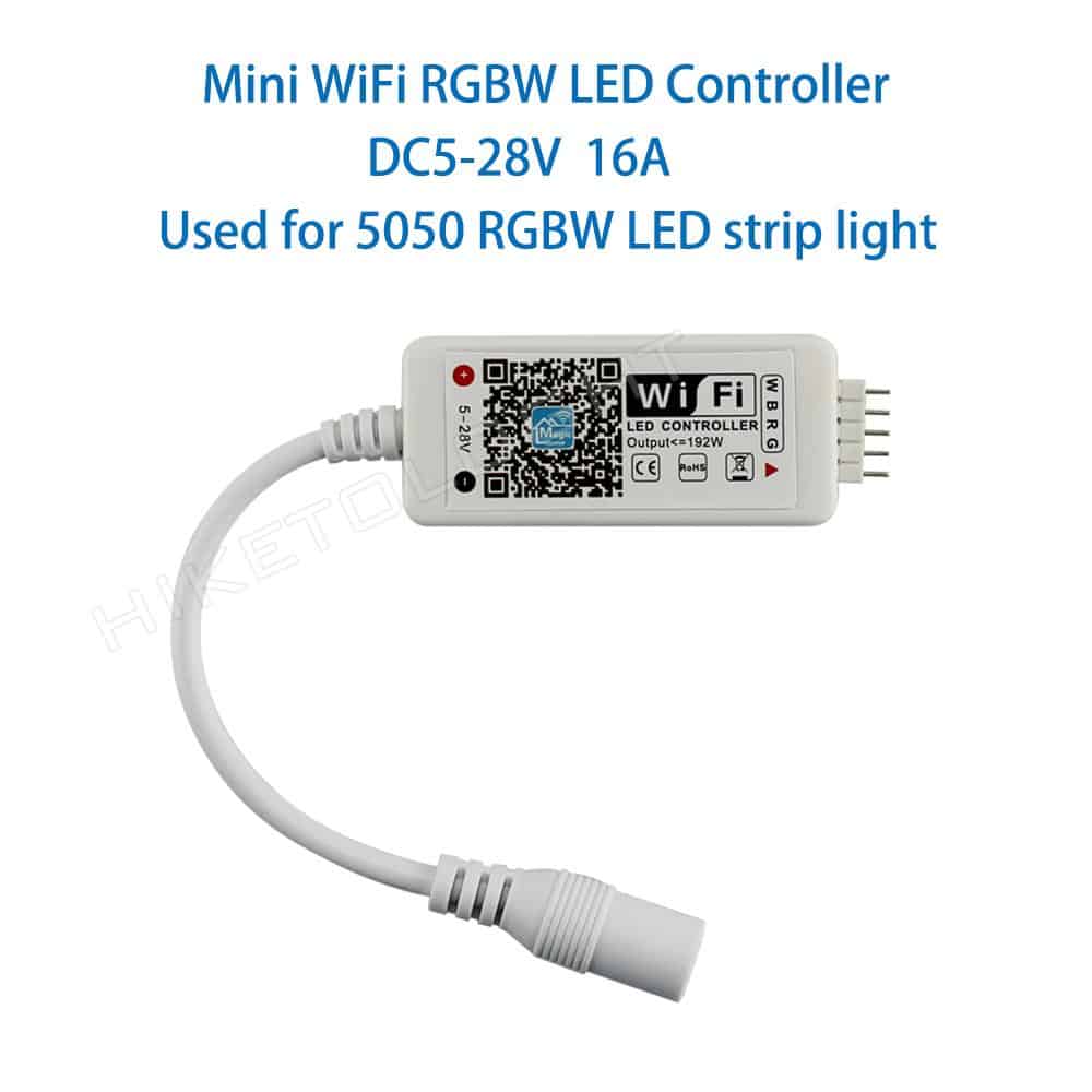dc12 28v mini wifi rgbw strip controller music controller by amazon alexa google home phone wifi controller for strip