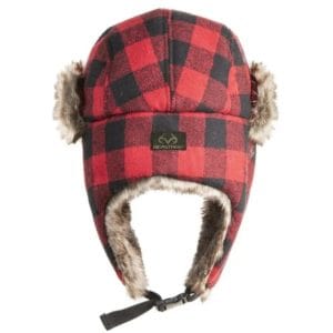 realtree plaid men's trapper hat